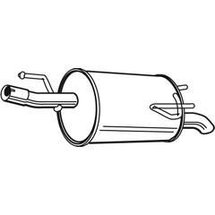 Silencieux arrière WALKER - 22787