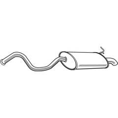 Silencieux arrière WALKER - 22858