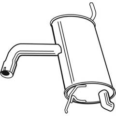 Silencieux arrière WALKER - 23004