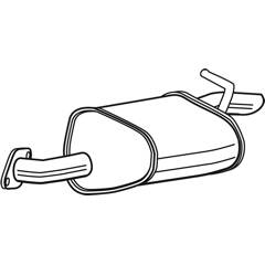 Silencieux arrière WALKER - 23079