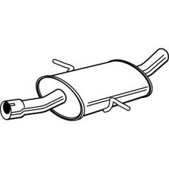 Silencieux arrière WALKER - 23091