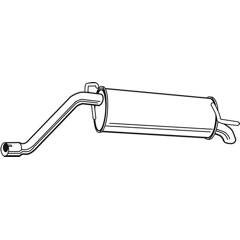 Silencieux arrière WALKER - 23251