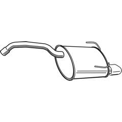 Silencieux arrière WALKER - 23332