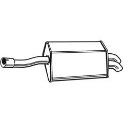 Silencieux arrière WALKER - 23340