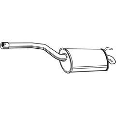 Silencieux arrière WALKER - 23368