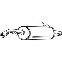 Silencieux arrière WALKER - 23391