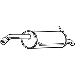 Silencieux arrière WALKER - 23996