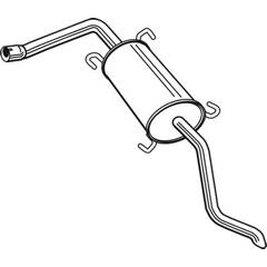 Silencieux arrière WALKER - 24113