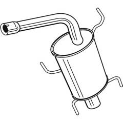 Silencieux arrière WALKER - 24114