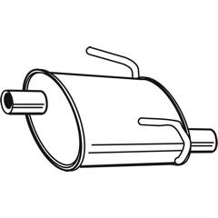 Silencieux arrière WALKER - 24158