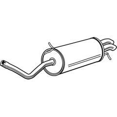 Silencieux arrière WALKER - 71332