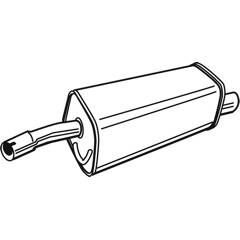 Silencieux arrière WALKER - 71396