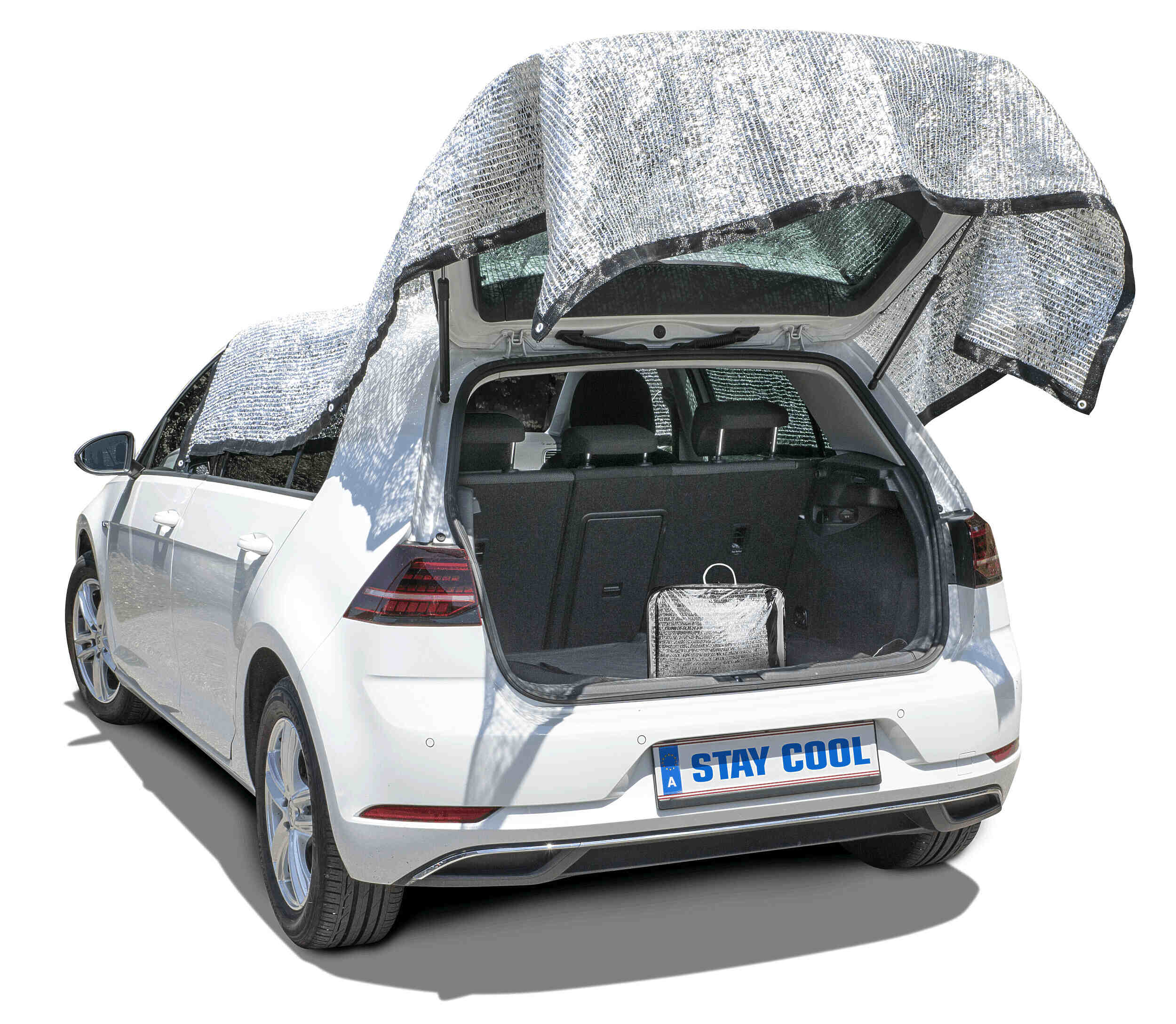 Sun protection fabric - Aluminum silver 3x4 m