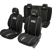 Cobertura de assentos de tecido negro universal WRC - 7338