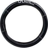 Coprimento volante nero ricamato argento 35-38 cm WRC - 007380