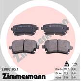 Bremsbelagsatz hinten ZIMMERMANN - 23882.175.1