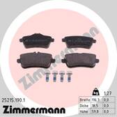 Bremsbelagsatz hinten ZIMMERMANN - 25215.190.1