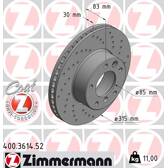 Bremssatz (2 Bremsscheiben) ZIMMERMANN - 400.3614.52