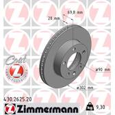 Bremssatz (2 Bremsscheiben) ZIMMERMANN - 430.2625.20
