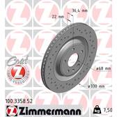 Sats om 2 bromsskivor ZIMMERMANN - 100.3358.52