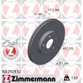 Sats om 2 bromsskivor ZIMMERMANN - 150.2929.52