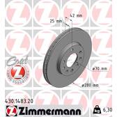 Sats om 2 bromsskivor ZIMMERMANN - 430.1483.20