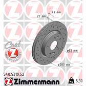 Sats om 2 bromsskivor ZIMMERMANN - 540.5310.52