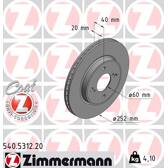 Sats om 2 bromsskivor ZIMMERMANN - 540.5312.20