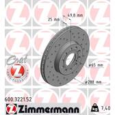 Sats om 2 bromsskivor ZIMMERMANN - 600.3221.52