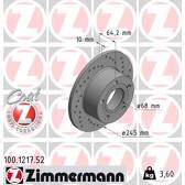 Jeu de 2 disques de frein ZIMMERMANN - 100.1217.52