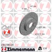 Jeu de 2 disques de frein ZIMMERMANN - 230.2383.20