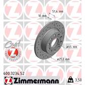 Jeu de 2 disques de frein ZIMMERMANN - 600.3234.52