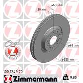 Jeu de 2 disques de frein ZIMMERMANN - 100.1249.20