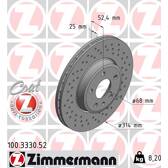 Jeu de 2 disques de frein ZIMMERMANN - 100.3330.52