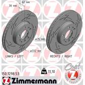 Jeu de 2 disques de frein ZIMMERMANN - 150.1298.53