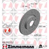 Jeu de 2 disques de frein ZIMMERMANN - 150.2927.52
