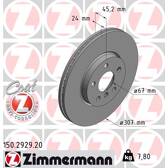 Jeu de 2 disques de frein ZIMMERMANN - 150.2929.20