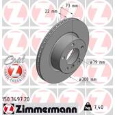Jeu de 2 disques de frein ZIMMERMANN - 150.3497.20