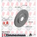 Jeu de 2 disques de frein ZIMMERMANN - 180.2018.52