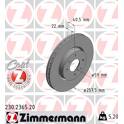 Jeu de 2 disques de frein ZIMMERMANN - 230.2365.20