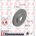 Jeu de 2 disques de frein ZIMMERMANN - 320.3803.20