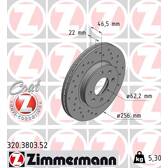 Jeu de 2 disques de frein ZIMMERMANN - 320.3803.52
