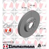Jeu de 2 disques de frein ZIMMERMANN - 440.3117.20