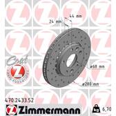 Jeu de 2 disques de frein ZIMMERMANN - 470.2433.52