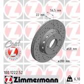 Brake disc set (2) ZIMMERMANN - 100.1222.52
