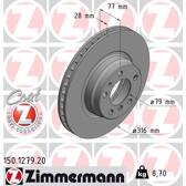 Brake disc set (2) ZIMMERMANN - 150.1279.20