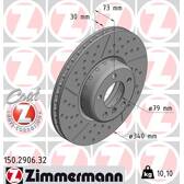 Brake disc (per unit) ZIMMERMANN - 150.2906.32