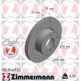 Brake disc set (2) ZIMMERMANN - 150.3467.52