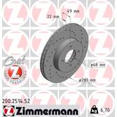 Brake disc set (2) ZIMMERMANN - 200.2514.52