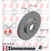 Brake disc set (2) ZIMMERMANN - 250.1347.20